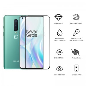 OnePlus 8 2.5D full cover tempered glass screen protector